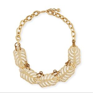 Lulu Frost gold tone drift feather necklace
